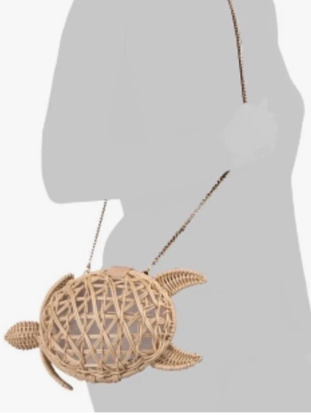 Tommy Bahama Woven Turtle Crossbody in Natural Tan